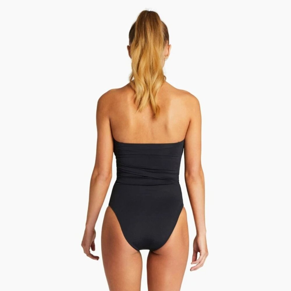 NWT S / 6 Vitamin A Black Marilyn One Piece Full Cut Swim Suit Made In USA - Picture 2 of 8